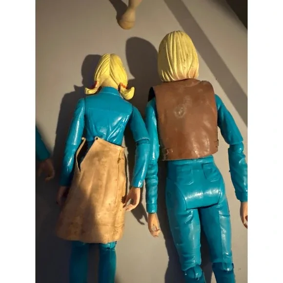 Vintage Marx Toys Johnny West Jane West Figures and Horse Lot Blue Western Style - Picture 13 of 13